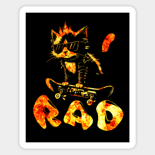 Skater Cat | Hardcore Cat | Radical Cat | Skate or Die Magnet